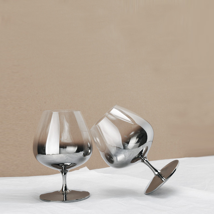 Plating Silver Cognac Brandy Glasses