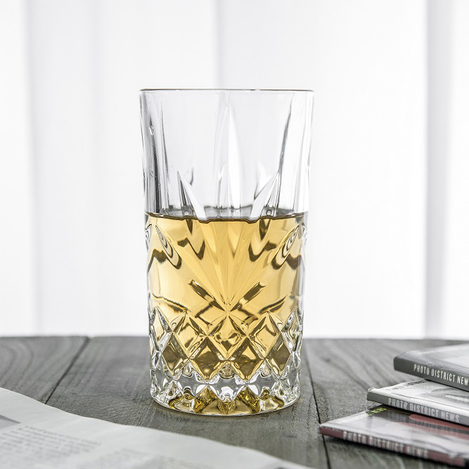 Embossed Palm Tree Highball Glasses