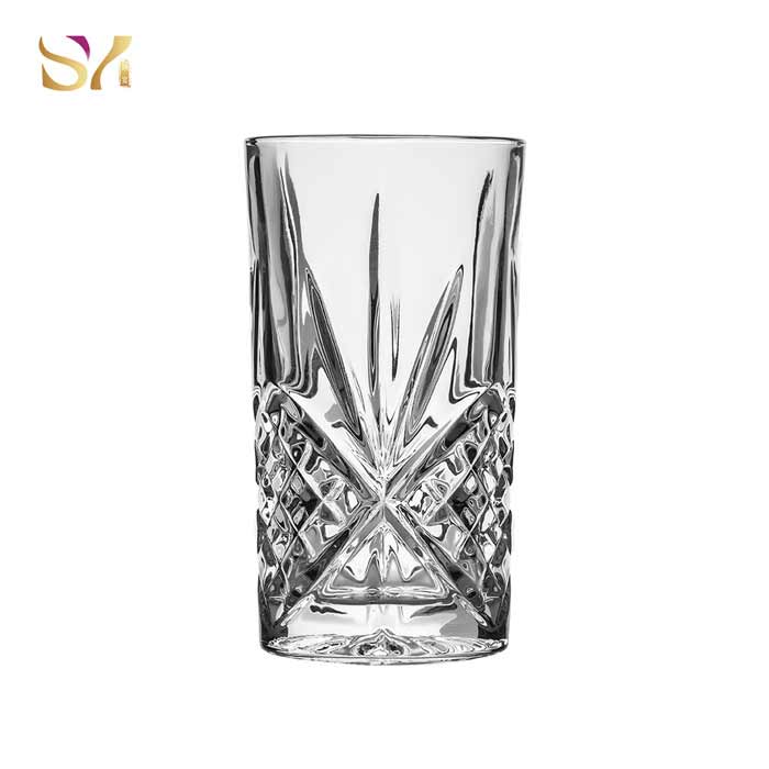 Embossed Palm Tree Highball Glasses