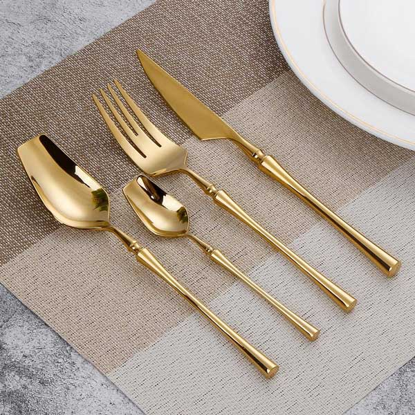 Blue Stainless Steel Flatware Set