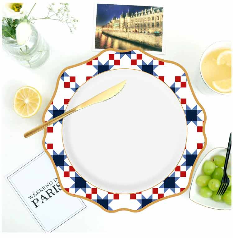 Porcelain Dinnerware With Gold Rim