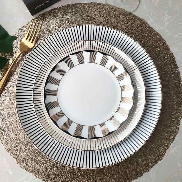 Black And White Restaurant Dinnerware