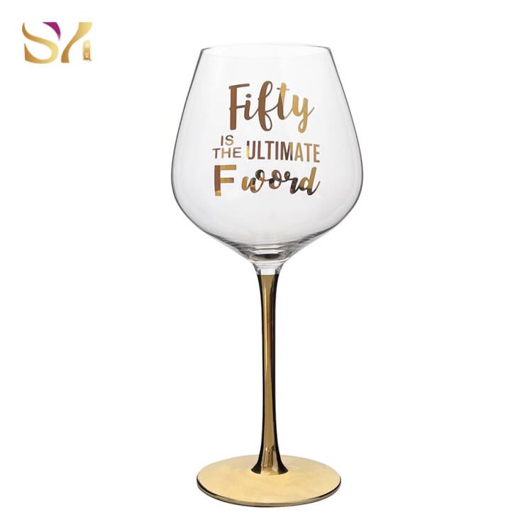 Gold Stem Bourgogne Glass