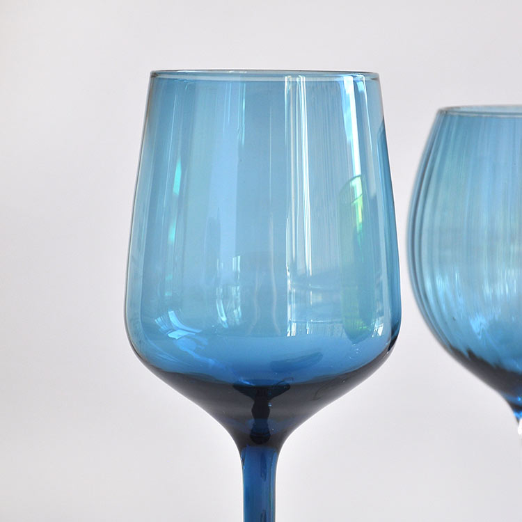 Blue Bordeaux Glass Wine Glasses