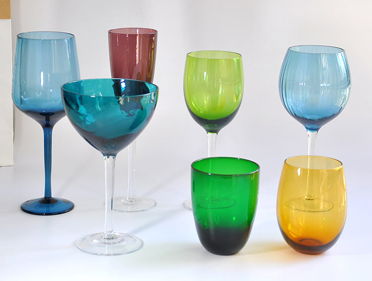 blue bordeaux glass red wine glasses